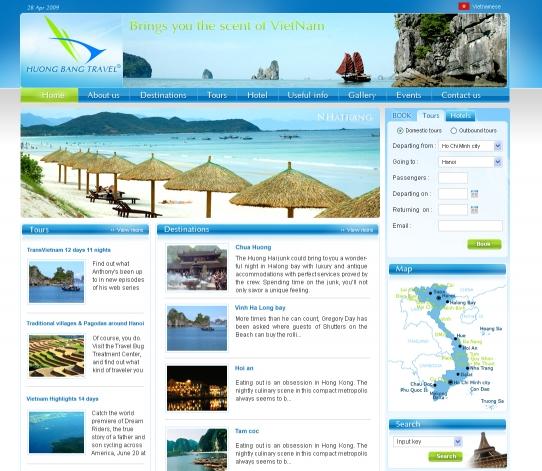 Thiết kế website du lịch CP tours Hải Phòng