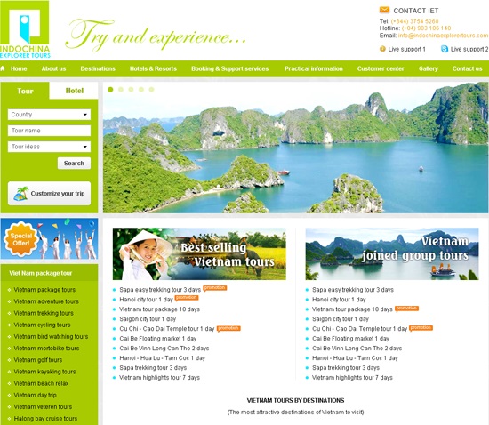 Thiết kế website du lịch 